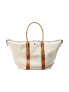 Polo Ralph Lauren Women's Extra-large Bellport Canvas Tote Bag In Natural