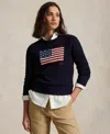 Polo Ralph Lauren Long Sleeve Crew Neck Polo Jumper In Navy
