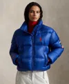 Polo Ralph Lauren Women's Flag Mid-weight Down Puffer Jacket In Blue