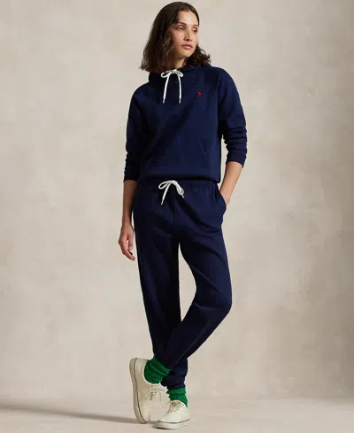 Polo Ralph Lauren Women's Fleece Athletic Sweatpants In Cruise Navy