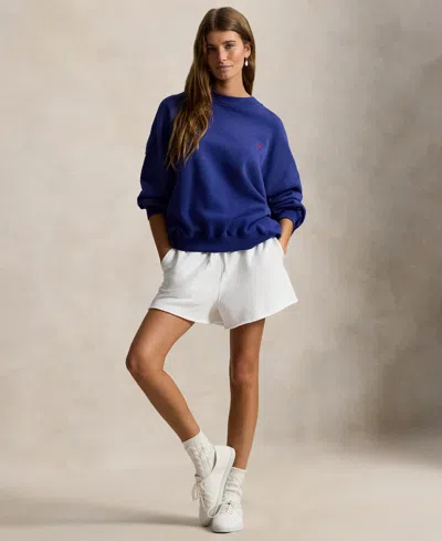 Polo Ralph Lauren Women's Fleece Crew Neck Sweatshirt In Blue