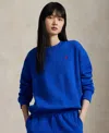 Polo Ralph Lauren Women's Fleece Crewneck Sweatshirt In Blue