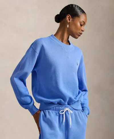 Polo Ralph Lauren Women's Fleece Crewneck Sweatshirt In Blue