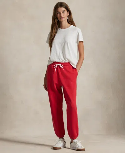 Polo Ralph Lauren Women's Fleece Drawstring Sweatpant In Red