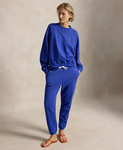 Polo Ralph Lauren Women's Fleece Drawstring Sweatpants In Blue