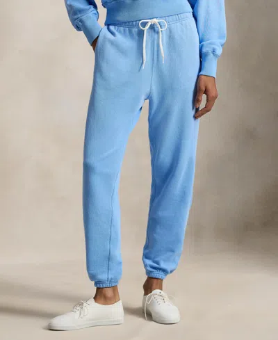 Polo Ralph Lauren Light Blue Cotton Blend Joggers