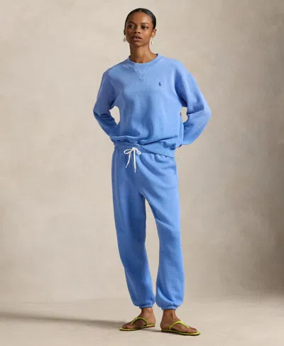 Polo Ralph Lauren Women's Fleece Drawstring Sweatpants In Blue