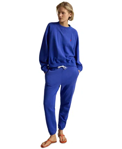 Polo Ralph Lauren Women's Fleece Drawstring Sweatpants In Gala Blue