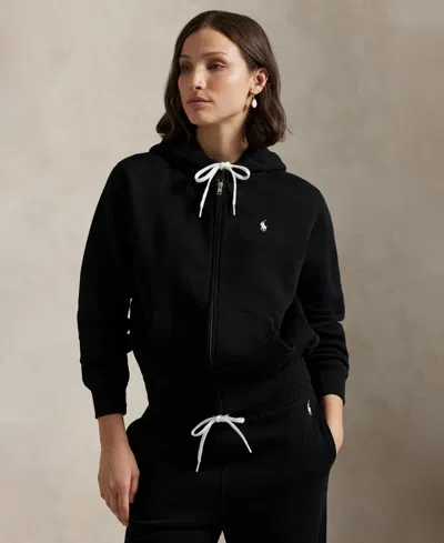 Polo Ralph Lauren Women's Fleece Full-zip Hoodie In Black