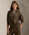 Polo Ralph Lauren Women's Fleece Full-zip Hoodie In Brown