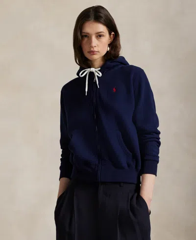 Polo Ralph Lauren Navy Cotton Blend Sweatshirt In Blue