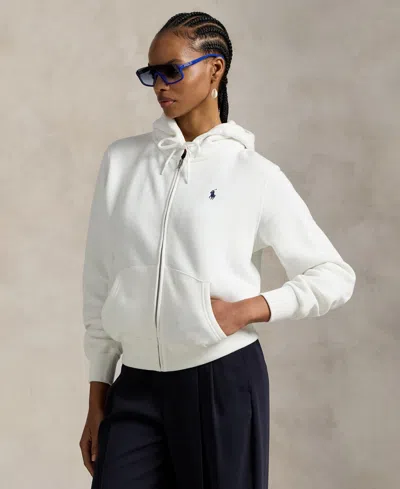 Polo Ralph Lauren Women's Fleece Full-zip Hoodie In White