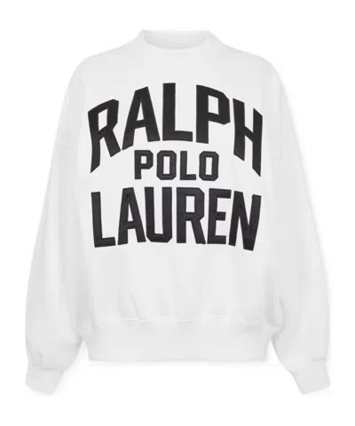 Polo Ralph Lauren Women's Graphic Crew Sweatshirt In White