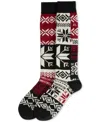 Polo Ralph Lauren Women's Holiday Nordic Snowflake Knee Socks In Black
