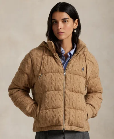 Polo Ralph Lauren Women's Hooded Quilt Jacket In Blue