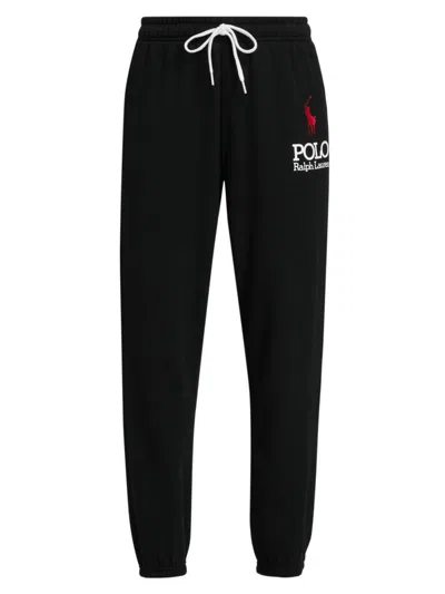 Polo Ralph Lauren Women's Island Fleece Logo Jogger Pants In Black