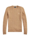 Polo Ralph Lauren Women's Julianna Cable-knit Sweater In Collection Camel Melange
