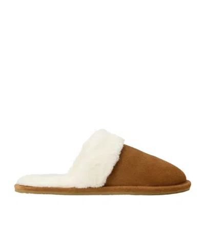 Polo Ralph Lauren Logo-embroidered Slippers In Brown