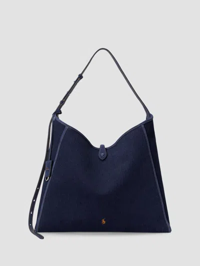 Polo Ralph Lauren Women's Large Denim Tote Bag In Kate Wash