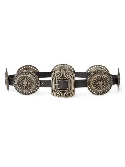 Polo Ralph Lauren Women's Leather Buckle Belt In Black