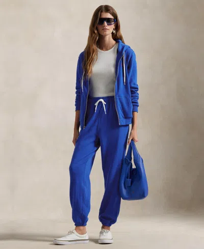 Polo Ralph Lauren Women's Lightweight Fleece Athletic Sweatpants In Blue Saturn