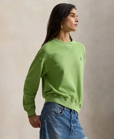 Polo Ralph Lauren Women's Lightweight Fleece Crew Neck Sweatshirt In Animal Print