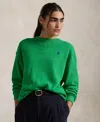 Polo Ralph Lauren Women's Lightweight Fleece Crewneck Pullover Sweatshirt In Bright Clover