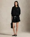 Polo Ralph Lauren Women's Lightweight Fleece Drawstring Shorts In Black