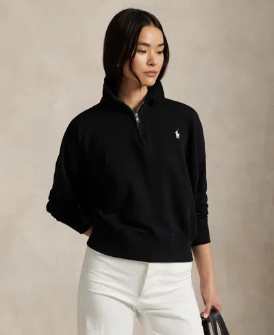 POLO RALPH LAUREN WOMEN'S LIGHTWEIGHT FLEECE QUARTER-ZIP SWEATSHIRT