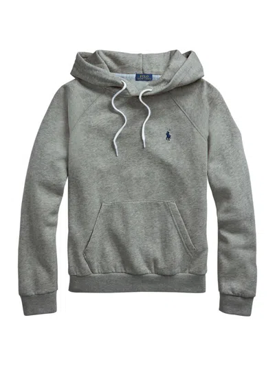 Polo Ralph Lauren Women's Lightweight Seasonal Fleece Hoodie In Gray