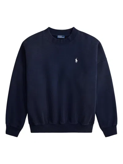 Polo Ralph Lauren Women's Logo Cotton-blend Sweatshirt In Blue