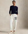 Polo Ralph Lauren Cotton Joggers With Elastic Waistband And Pockets In White