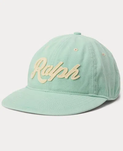 Polo Ralph Lauren Women's Logo-patch Cotton Twill Ball Cap In Green