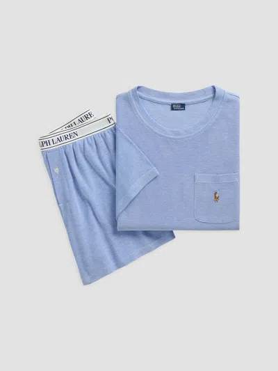 Polo Ralph Lauren Women's Logo Short Pajamas In Blue