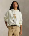 Polo Ralph Lauren Women's Long-sleeve Bear Fleece Hoodie In White