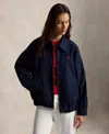 Polo Ralph Lauren Blue Denim Jacket With Embroidered Logo On The Front In Blue