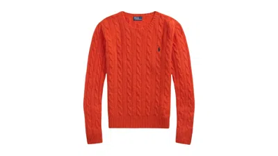 Pre-owned Polo Ralph Lauren Women's Long Sleeve Pullover In Alloy Orange