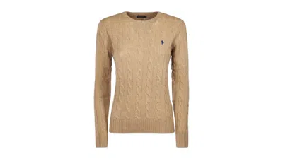 Pre-owned Polo Ralph Lauren Women's Long Sleeve Pullover In Collection Camel Melange