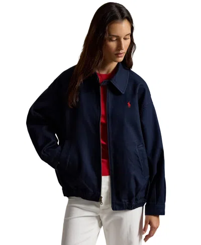 Polo Ralph Lauren Women's Long-sleeve Bomber Jacket In Lauren Navy