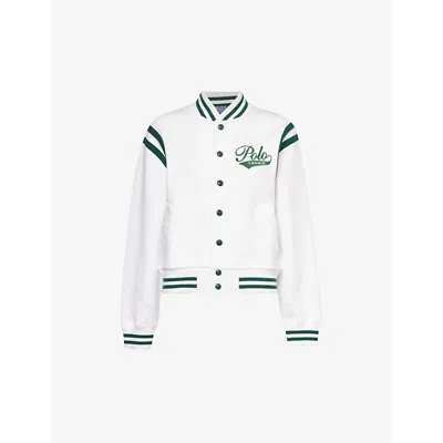 Polo Ralph Lauren X Wimbledon Cotton And Recycled-polyester Blend Jacket In Moss Agate/ceramic White