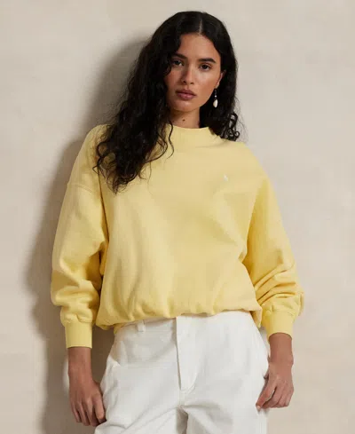 POLO RALPH LAUREN WOMEN'S OVERSIZE BACK-LOGO FLEECE CREWNECK SWEATSHIRT