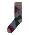 Polo Ralph Lauren Patchwork Crewsocks In Brown