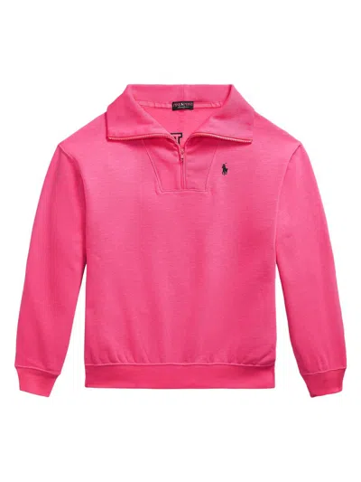 Polo Ralph Lauren Women's Pink Pony Fleece Half-zip Sweatshirt