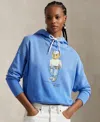 Polo Ralph Lauren Polo Bear Embroidered Fleece Graphic Hoodie In Summer Blue
