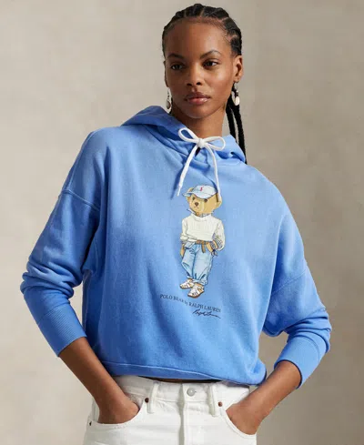 POLO RALPH LAUREN WOMEN'S POLO BEAR FLEECE HOODIE SWEATSHIRT