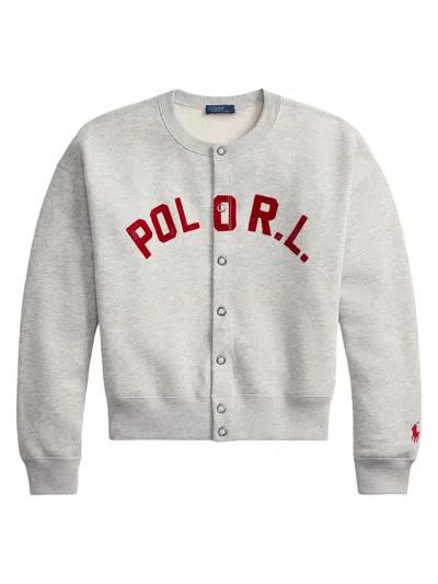 Polo Ralph Lauren Women's Polo Flc Cardigan In Gray