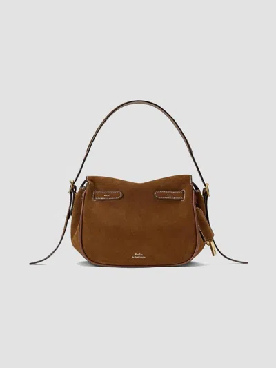 Polo Ralph Lauren Women's Polo Id Mini Suede Satchel In Cinnamon And Cuoio