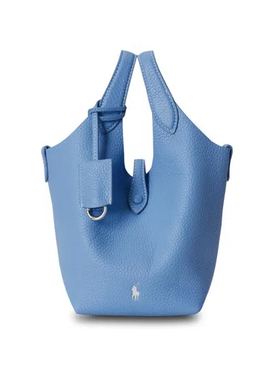 Polo Ralph Lauren Women's Polo Play Leather Tote Bag In Blue