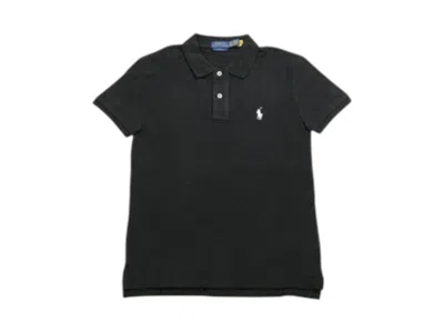 Pre-owned Polo Ralph Lauren Women's  Basic Mesh Fit Classic Short Sleeve Knit Polo In Black