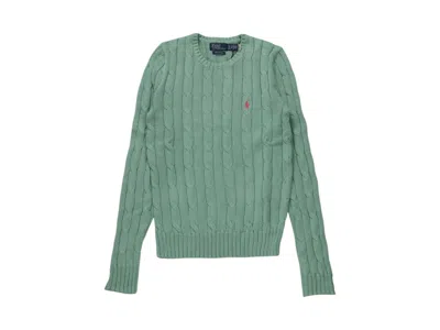 Pre-owned Polo Ralph Lauren Women's  Cable Knit Sweater In Celadon